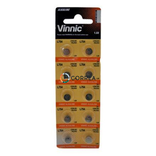 Батарейка Vinnic LR754/LR48/G5 BTV-001